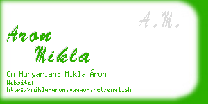 aron mikla business card